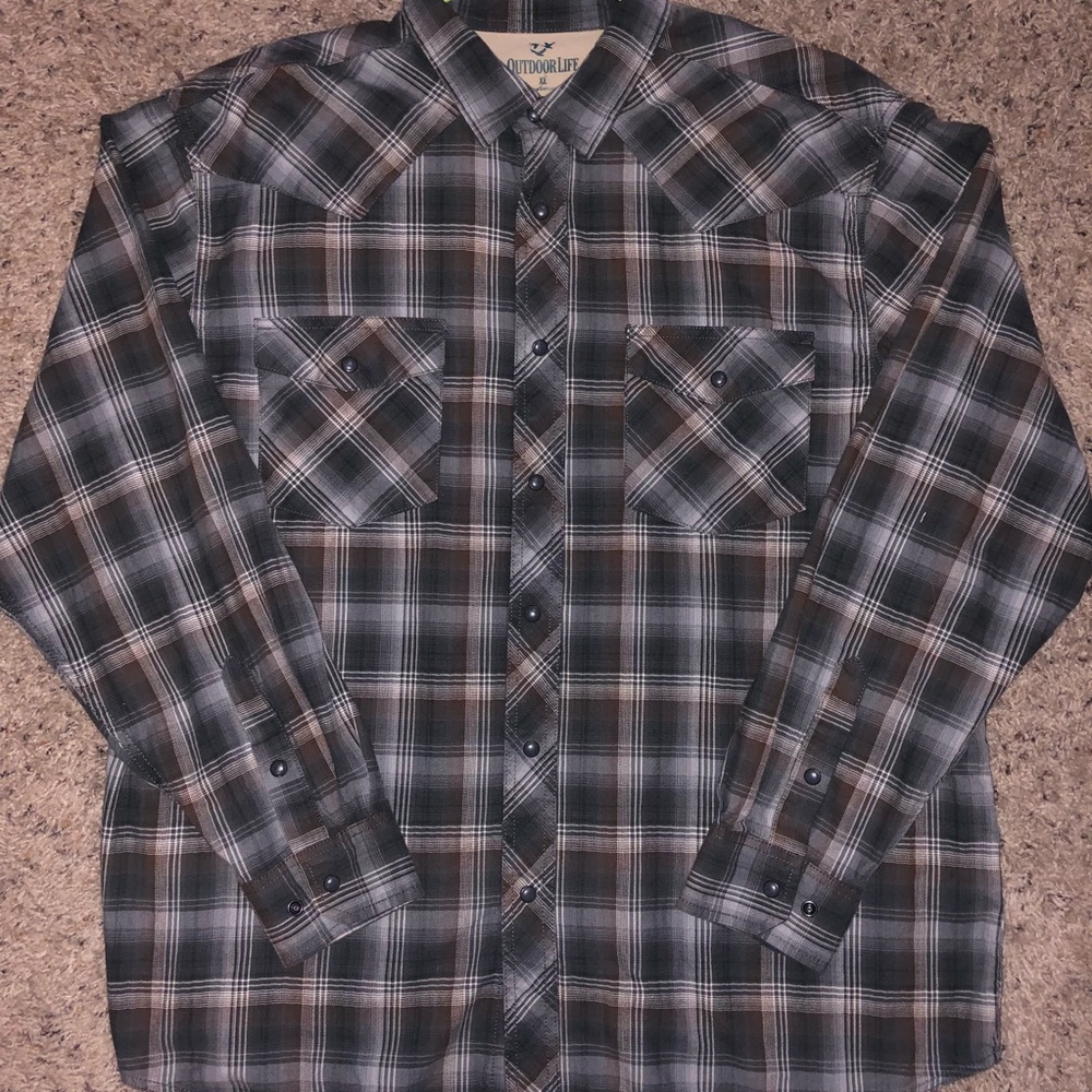 Outdoor Life Pearl Snap Button Down Shirt